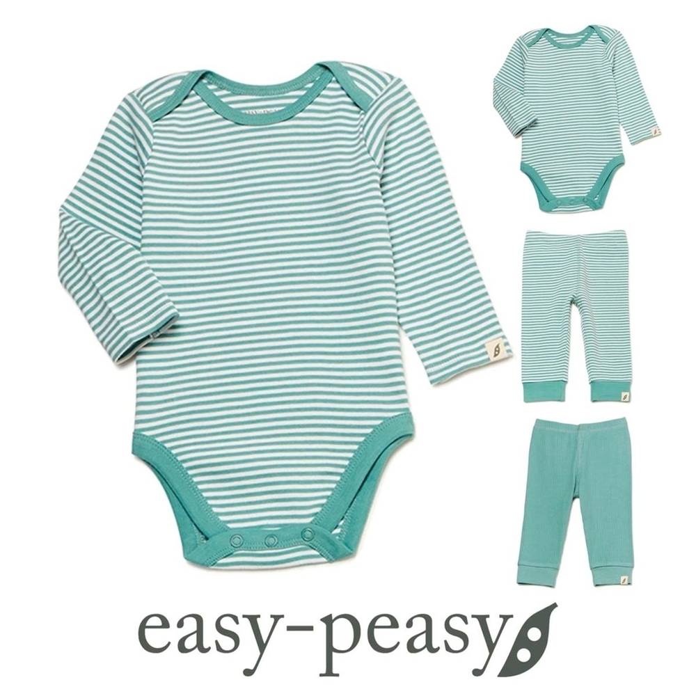 Eady Peady Striped Long Sleeve Onesie & Kangaroo Pant Matching Set 18 Months